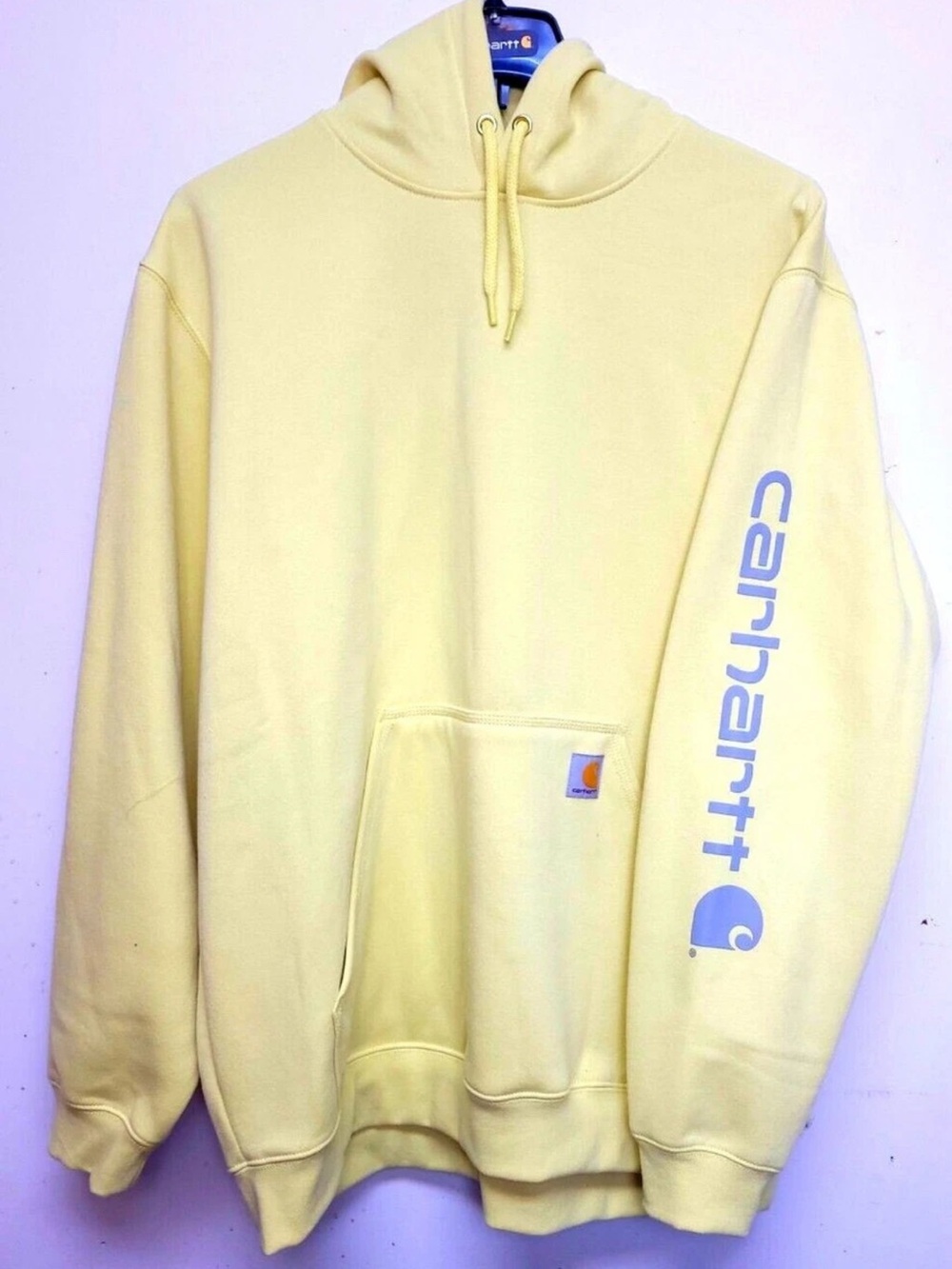 Carhartt Loose Fit Pale Yellow Pullover Hooded Sweatshirt Size 3X